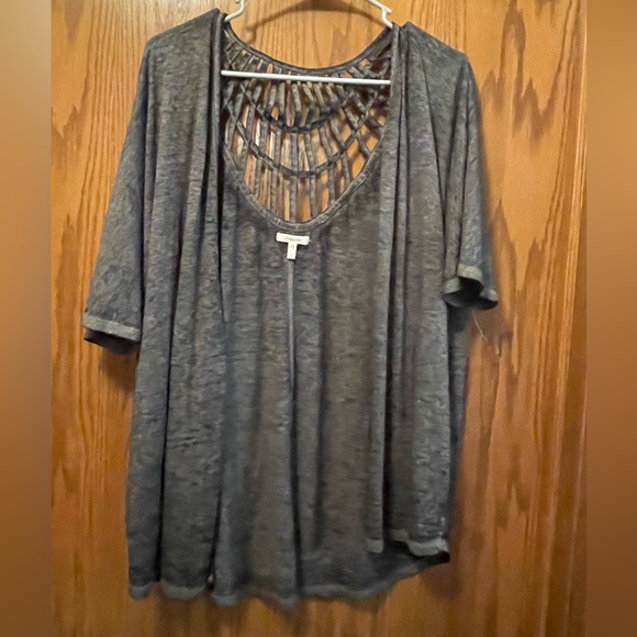 Maurices Tops - Maurice’s 1X super cute short sleeve coverall. Lattice design on back. EUC